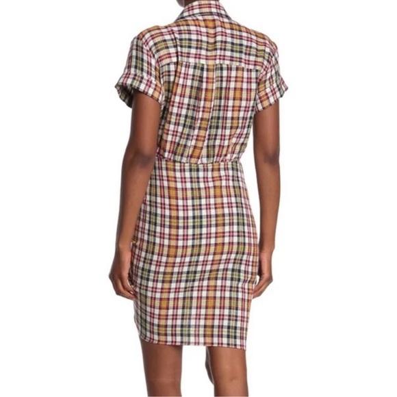 VERONICA BEARD Sierra Plaid Shirt Dress Size 2 in Red Multi - Picture 2 of 3